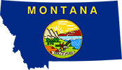 Montana Flag Map