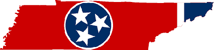 Tennessee Flag Map